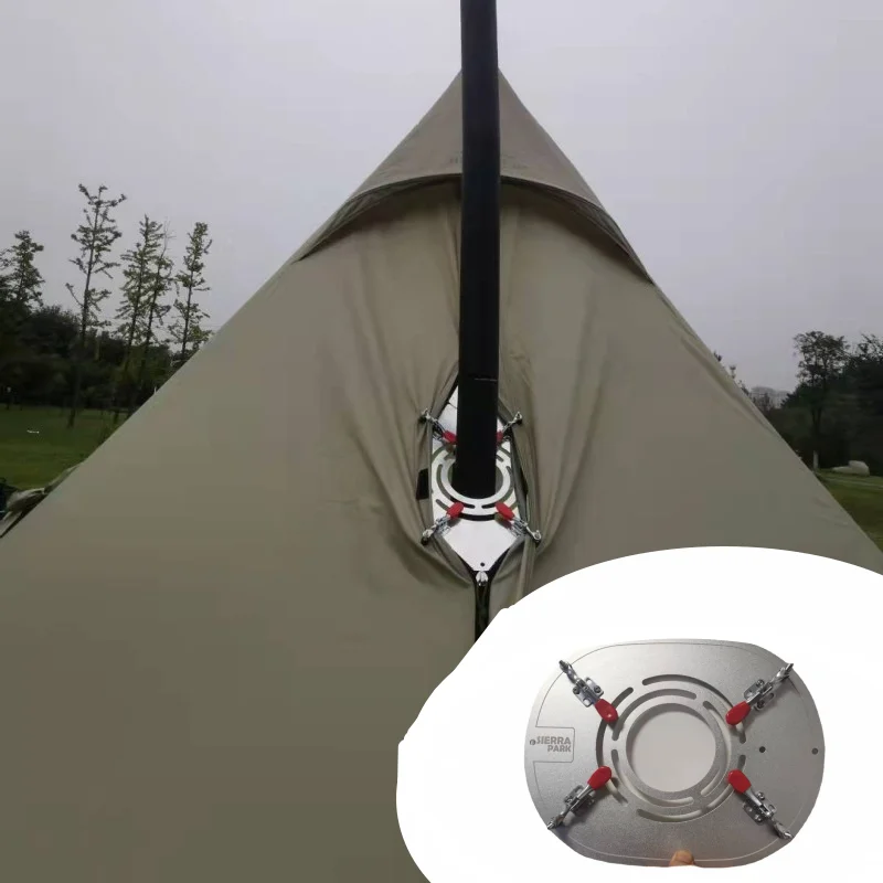 Hot Tent Free Opening Chimney Hole Outlet Tent Heat Resistance Dissipation Tools Wood Stove Accessories Stove Pipe Export New