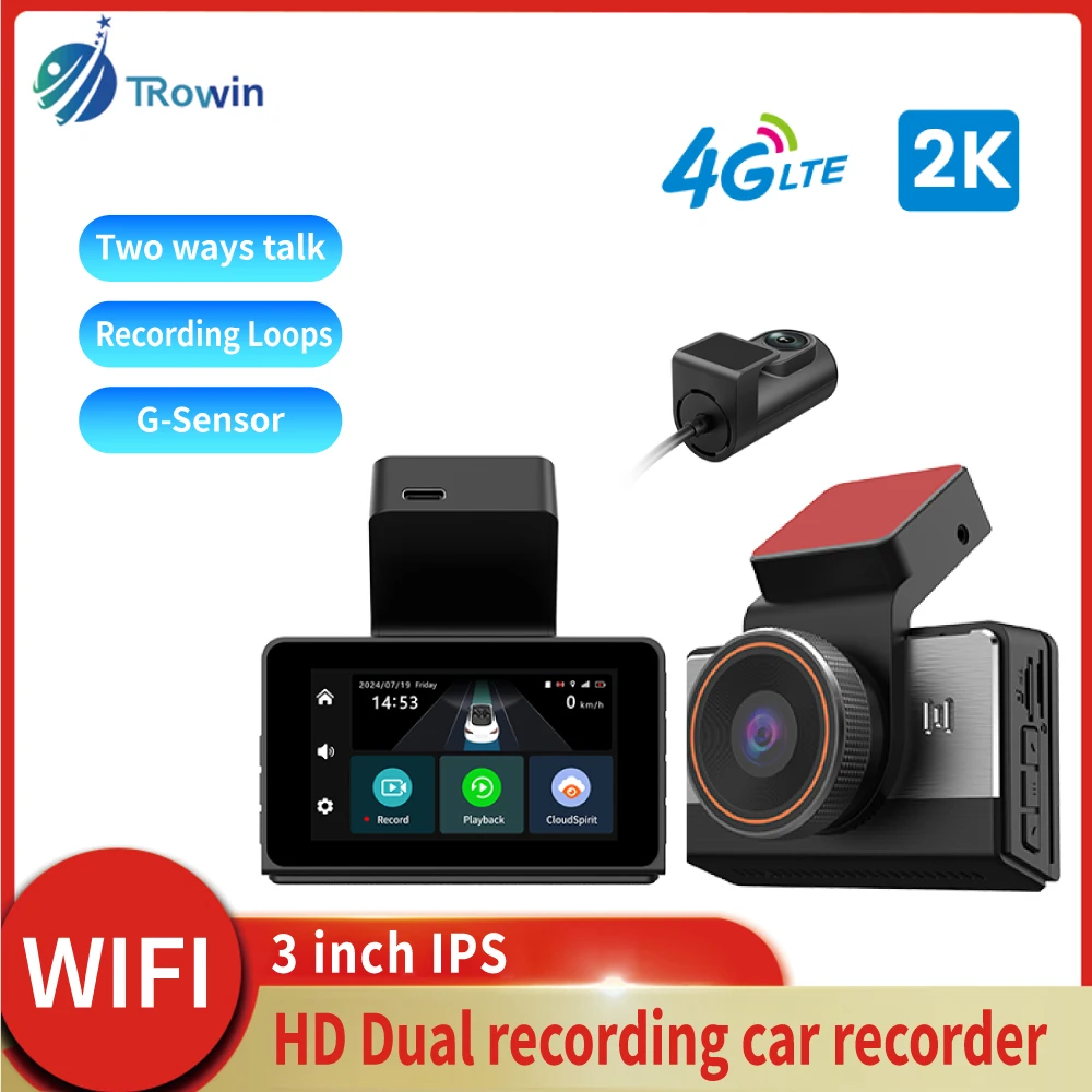 Dual lens 3Inch IPS WiFi Dash Cam GPS HD Car DVR Driving Recorder Wide Angle Night Vision Black Box Vehicle Accessories