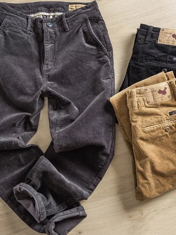 

Мужские повседневные вельветовые брюки: модные, универсальные, с эффектом бархата, осенне-зимние, новые, рабочие, износостойкие, прямого кроя