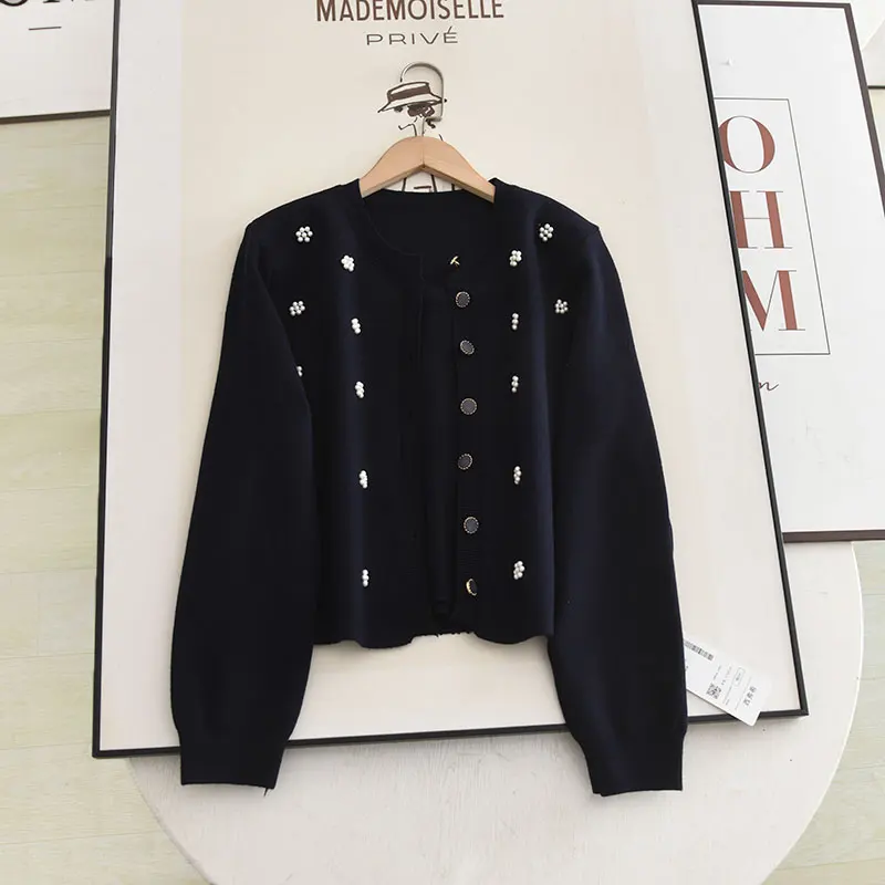 

Комплект тяжелого вязаного жилета с широким поясом и маленьким цветочным дизайном, новинка осени 2024, ансамбль женской одежды Faion