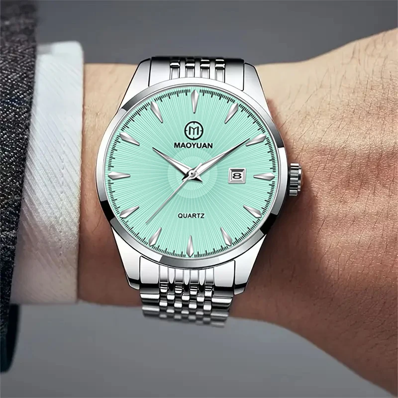 Maoyuan Luxury Men's Watch Waterproof Night Light Date Chronograph Men's Watch Sports Quartz Stainless Steel Men's Watch