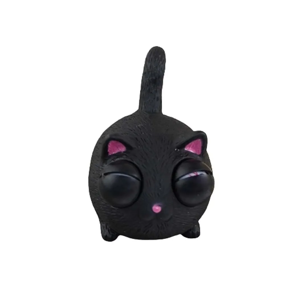 Gifts TPR Angry Cat Squeeze Angry Cat Style Squeezable Squinting Cat Eyeball Burst Animal Figure Novelty Cat For