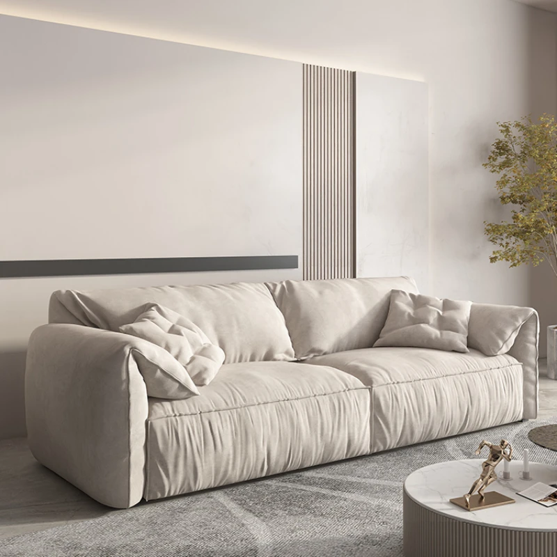 

Cozy Lazy Living Room Sofas Modern Simple White Lounge Sofa Nordic Loveseat Divano Letto Apartment Furniture