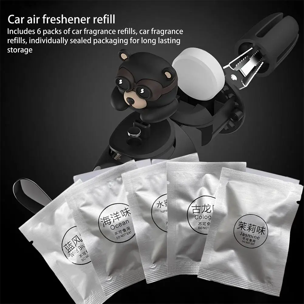 Compresse per aromaterapia Fragranze per bocchetta dell'aria per auto Diffusore di sapore Accessori interni per auto Compresse per deodorante per ambienti Ricarica Profumo solido