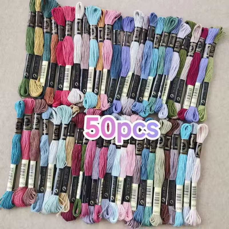 100% Cotton High Quality Cross stitch Floss Embroidery thread  Cross Stitch Embroidery Hand Knitting Sewing Weaving 8m 447 color - Image 22