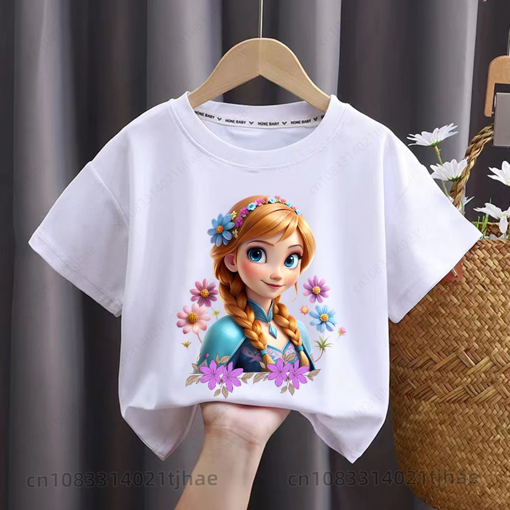 

Disney Frozen 2 Elsa Anna Girls Tshirts for Kids Party T-shirts for Baby T-Shirt for Ladys T Shirts for Girl Tops Tee