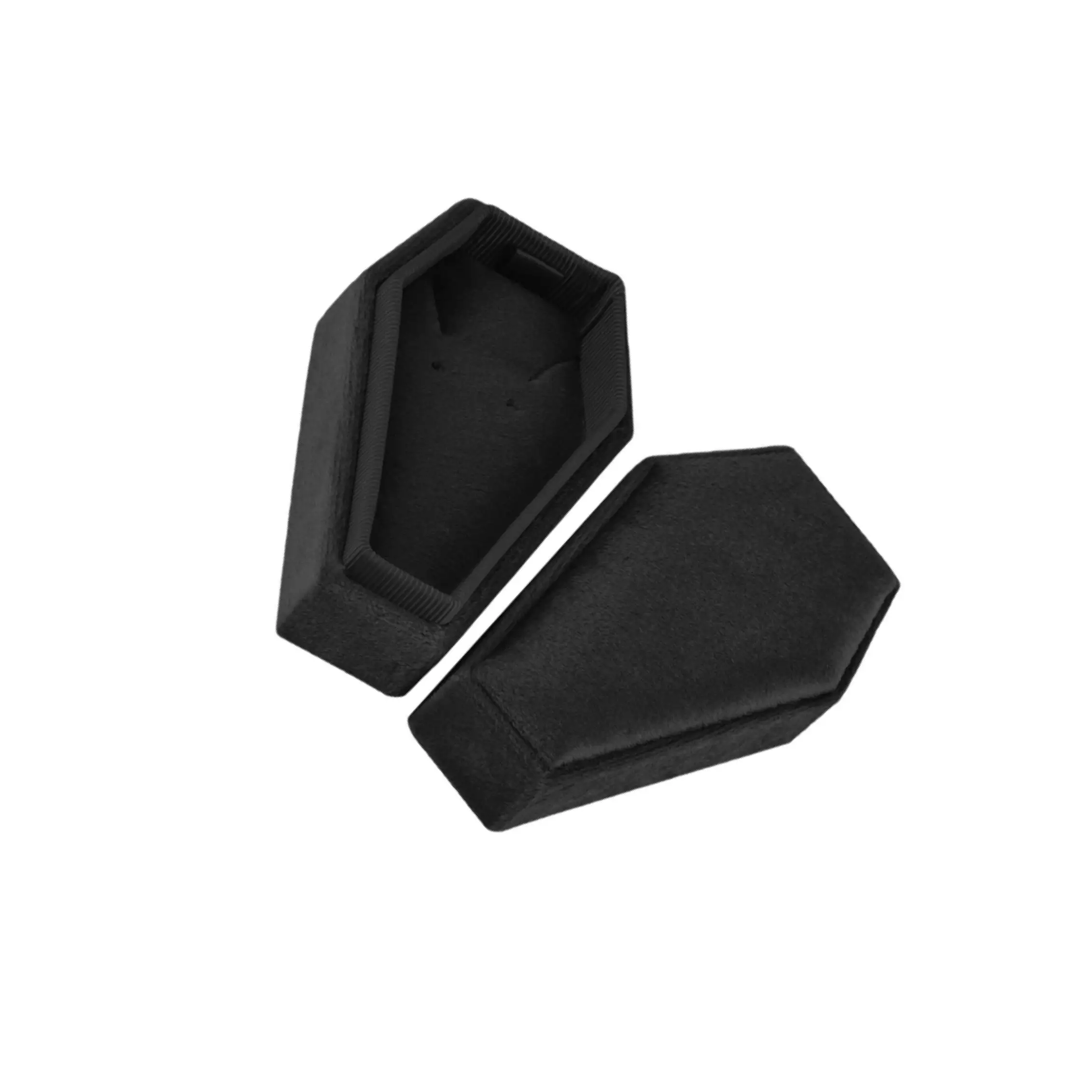 

Шкатулка для драгоценностей в виде гроба, футляр для хранения ювелирных изделий для подвесок, подарков, вечеринок, коробка для ожерелья, черная