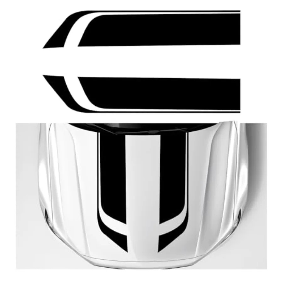 

Racing Stripe Car Hood Decal Sticker for Auto Body Skirt Roof Hood Bumper Automotive Exterior Decoration Vinyl Decal in Black a