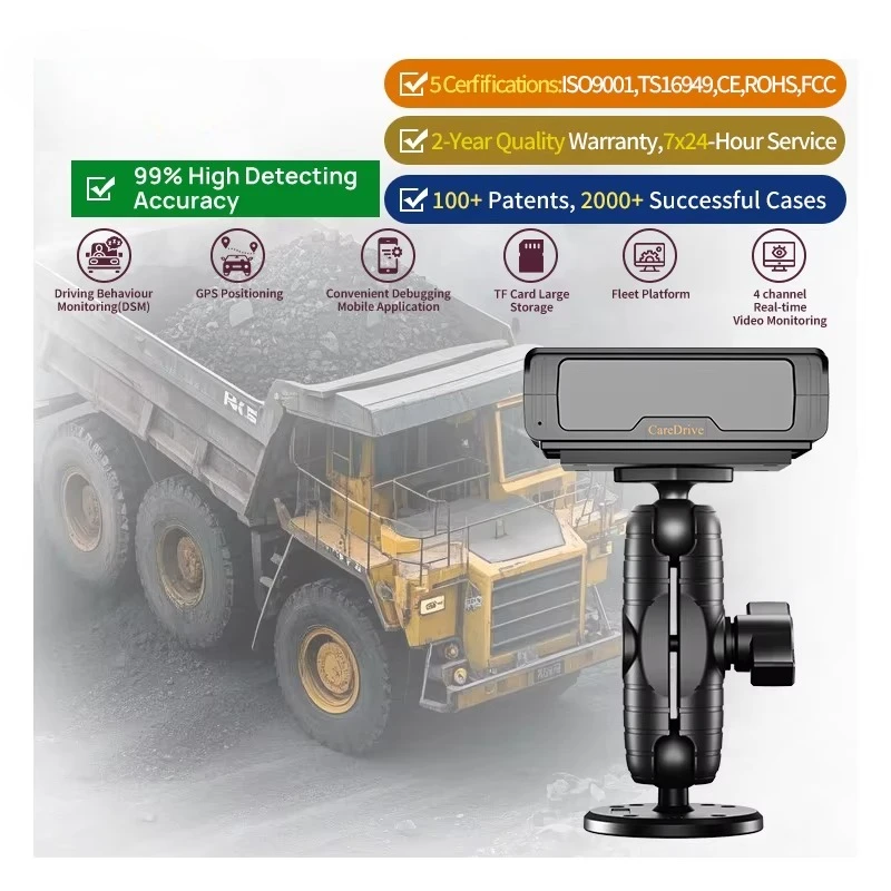 4G GPS WIFI DSM Cameras Anti-Sleep Alarm Driver Fatigue Monitoring System for Truck and Mining Safety