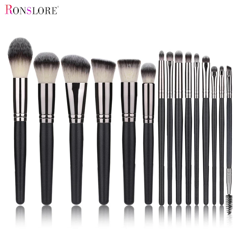 

15 Pcs Professional Makeup Brushes Set Powder Foundation Eyeshadow Make Up Brush Kit Cosmetics Bag For Make Up Tool