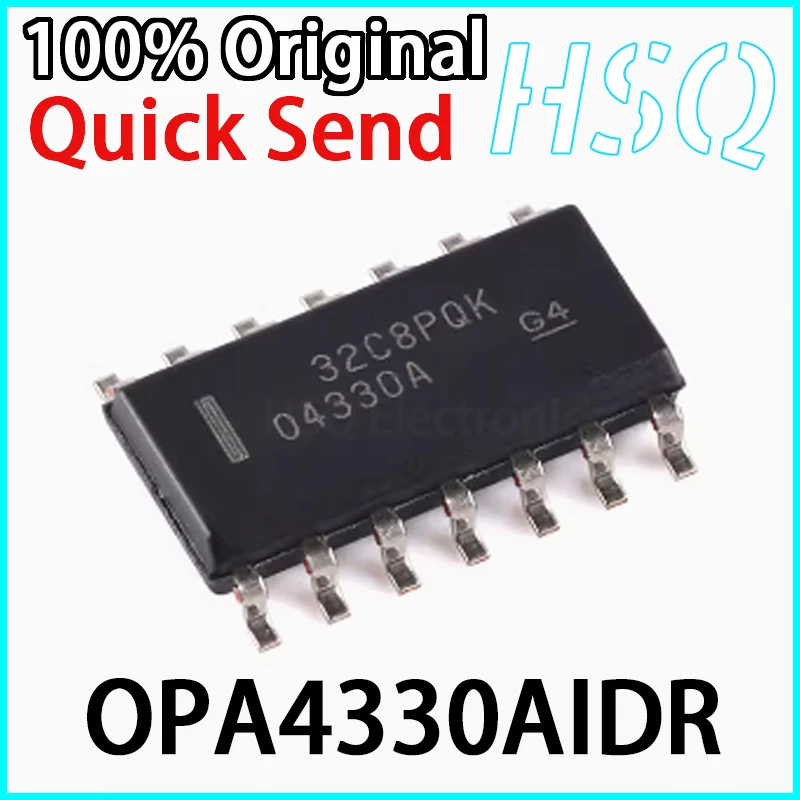 

2PCS Original OPA4330AIDR screen printed O4330A 04330A SOP14 operational amplifier brand new in stock