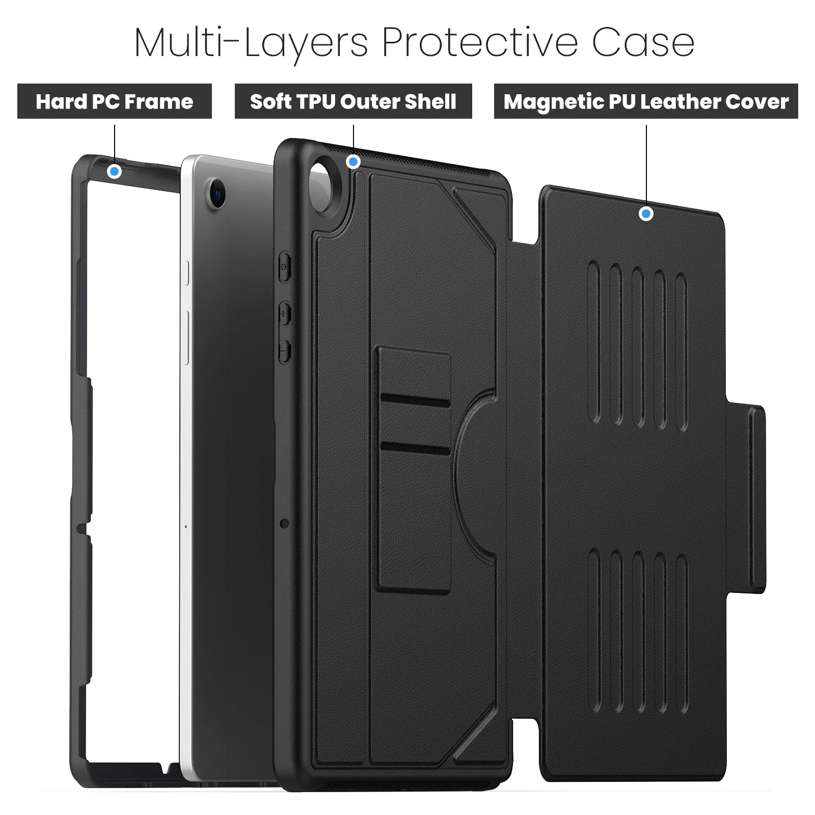 Imagem -06 - Capa Protetora com Slot para Caneta para Ipad Smart Wake up Ipad Pro 11 Ipad 10.2 Ipad Air Air Ipad 10.9 Ipad 10.2 9