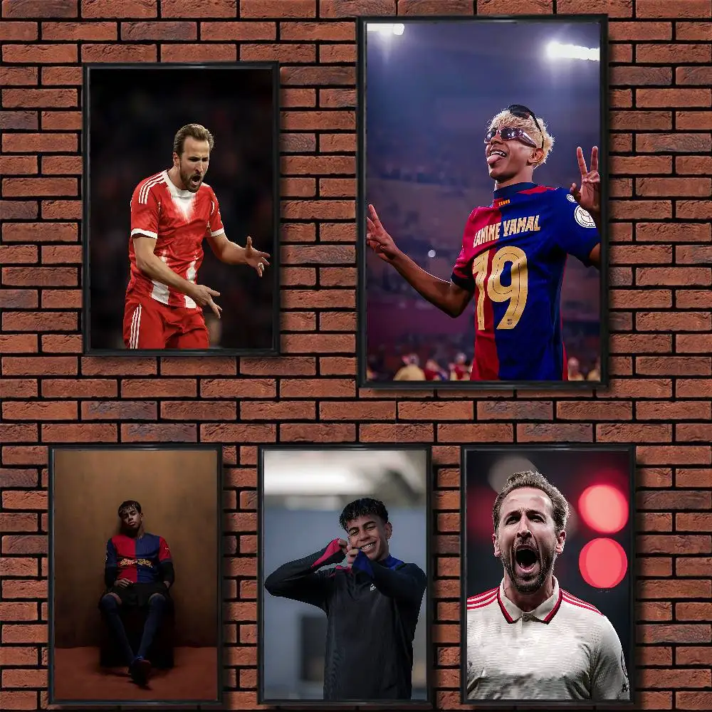 

game Harry Kane cool Lamine Yamal Poster Trendy Wall For Coffee Office Bar Decoration Best Gift Good Sticker Printed On PP Paper