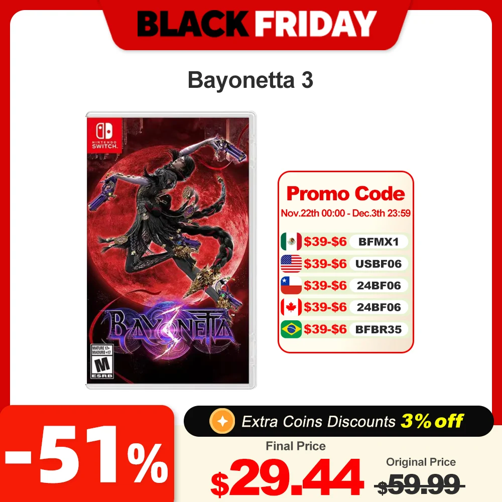 Bayonetta 3 닌텐도 스위치 게임 딜, 100% 공식 오리지널 피지컬 게임 카드, 액션 장르, 스위치 OLED 라이트 게임 콘솔