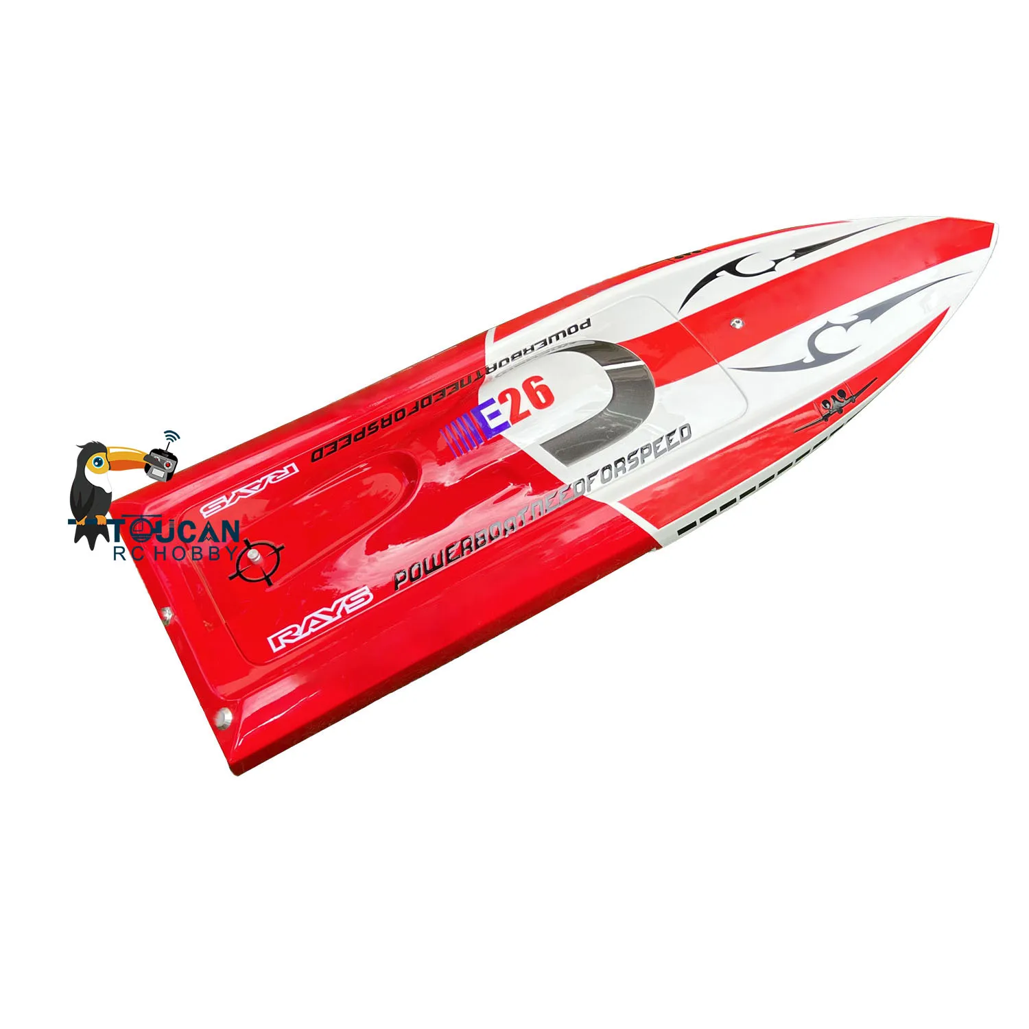 DT E26 Prepainted Electric Racing Boat Radio Control High-speed Boat KIT Hull for Advanced Player Toys Gifts Model TH02632-SMT7