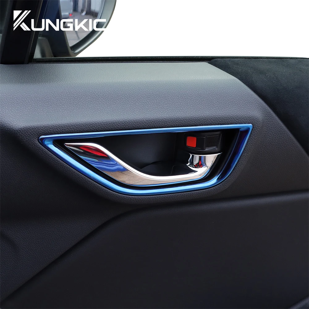 Car Door Handle Bowl Frame Decoration Cover for Subaru BRZ Toyota GR86 2021 2022 2023 2 Pcs Stainless Steel Sticker Accessories