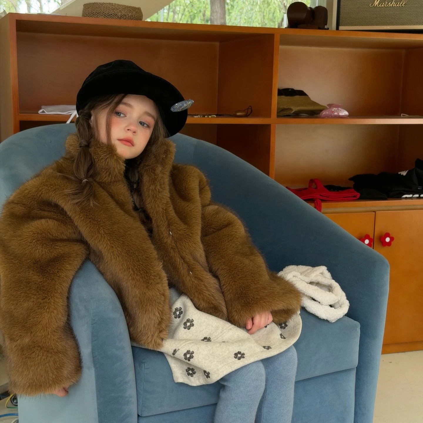 Girls Coat 2026 Autumn and Winter New Children's Clothing Korean Style Baby Girl Fashionable Warm Fur Integrated with Thick Fur