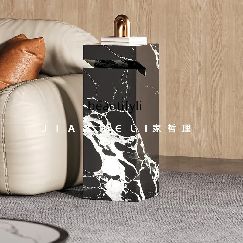 Several sides of the sofa, high side cabinet, oblique mouth shelf, light luxury, high-end  creative high-end flower table