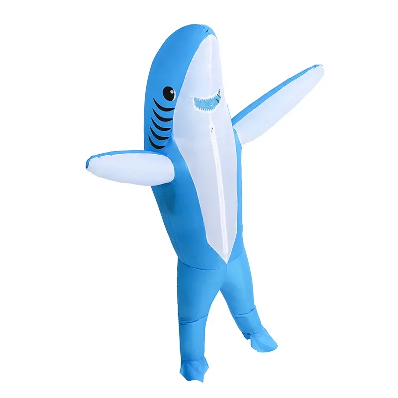 Inflatable Pink Shark Suit Party Prop Adults Blow Up Adult Shark Fancy Dress Costume Inflatable Toys Animal Outfit Cosplay