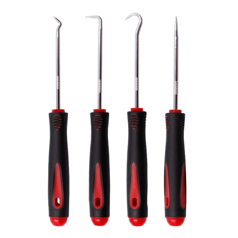 4 ชิ้น Pick และ Hook Set รถซ่อมรถยนต์เครื่องมือบำรุงรักษาสำหรับแยกสายไฟถอดฟิวส์ขนาดเล็กทนทาน