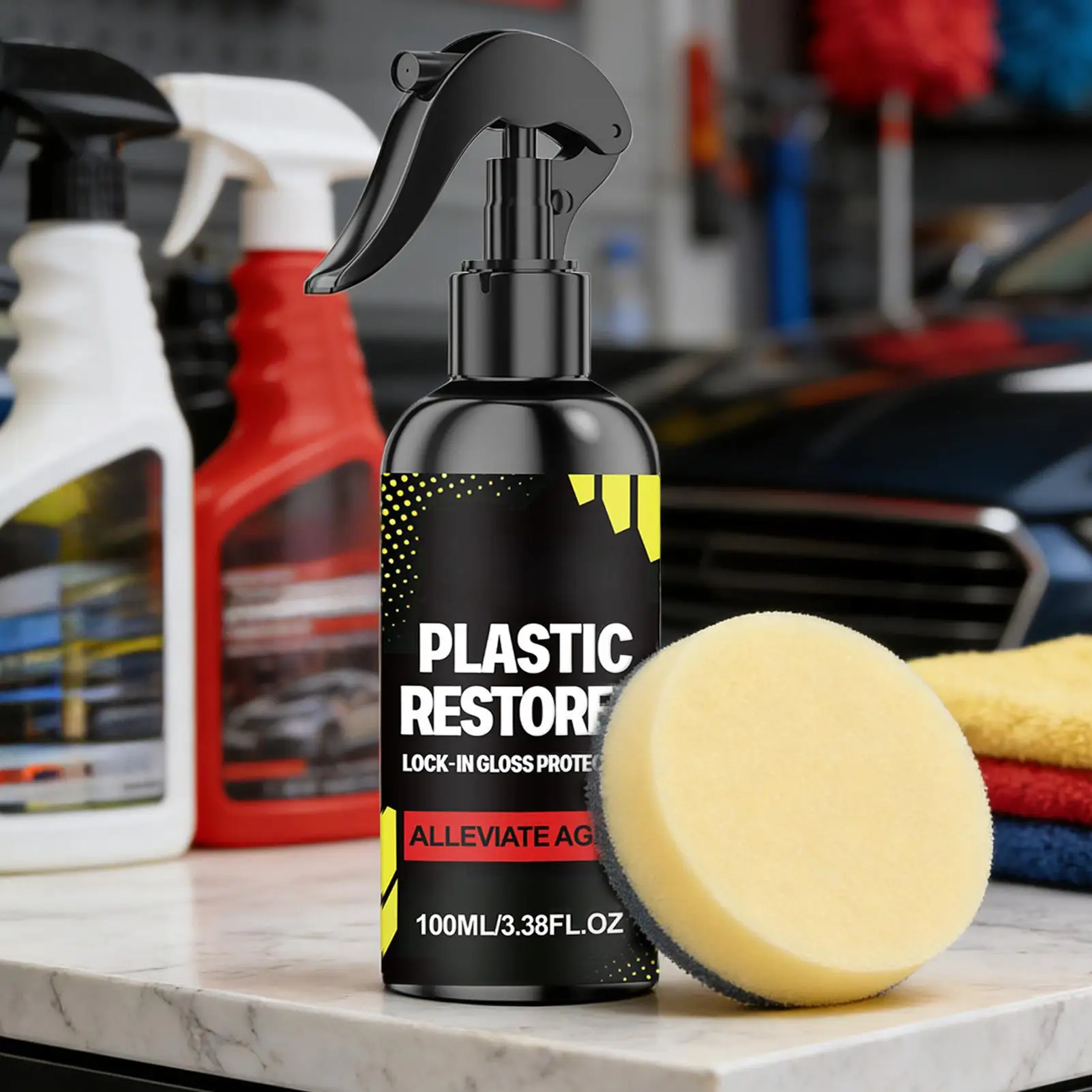 Restaurador de Tapicería para Autos de 100 ml, Limpiador en Aerosol para Interiores de Vehículos, Renovador de Tapicería para Autos, Sedanes, Camionetas, Remolques, SUV y RV
