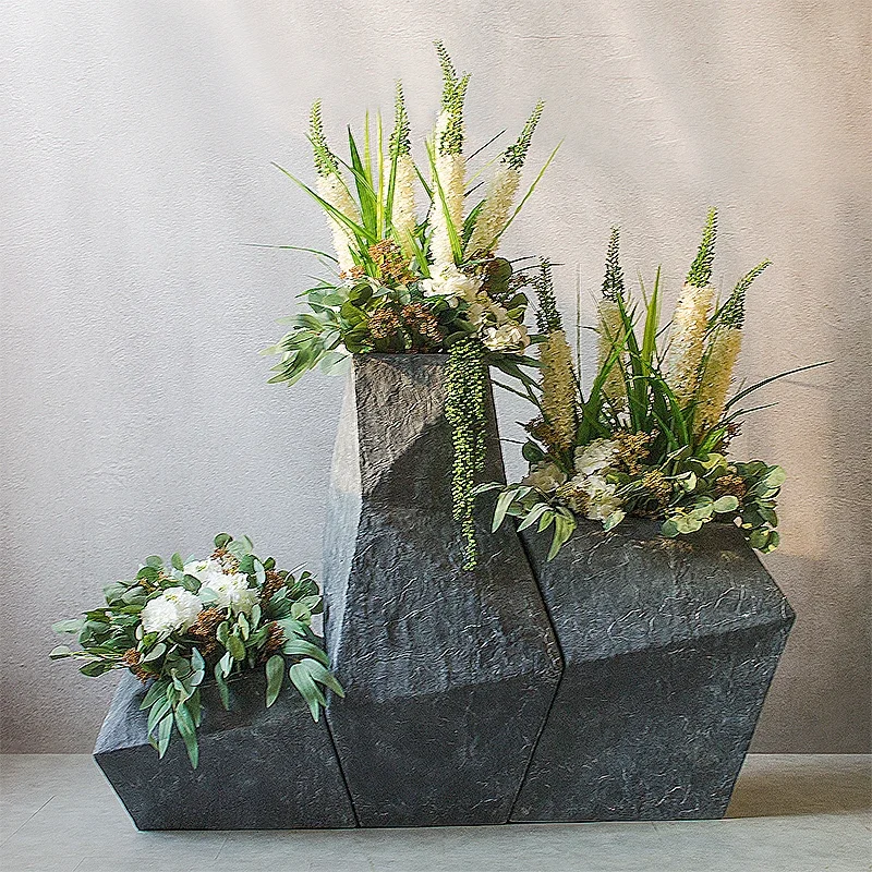 CX simple and modern combination floor-to-ceiling large vase model house sales office decoration