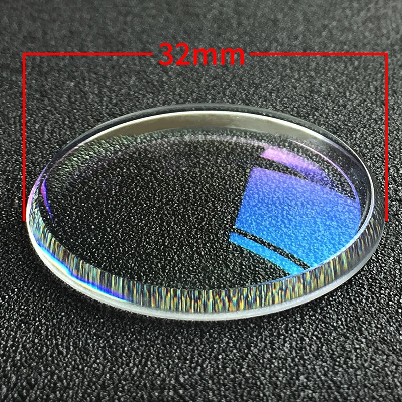 Mineral Crystal Pot Shape 32mm Top Flat Watch Glass Fits 6306-7000 6309-7040 Blue/Red/White AR Coating Big Chamfer Mod Parts