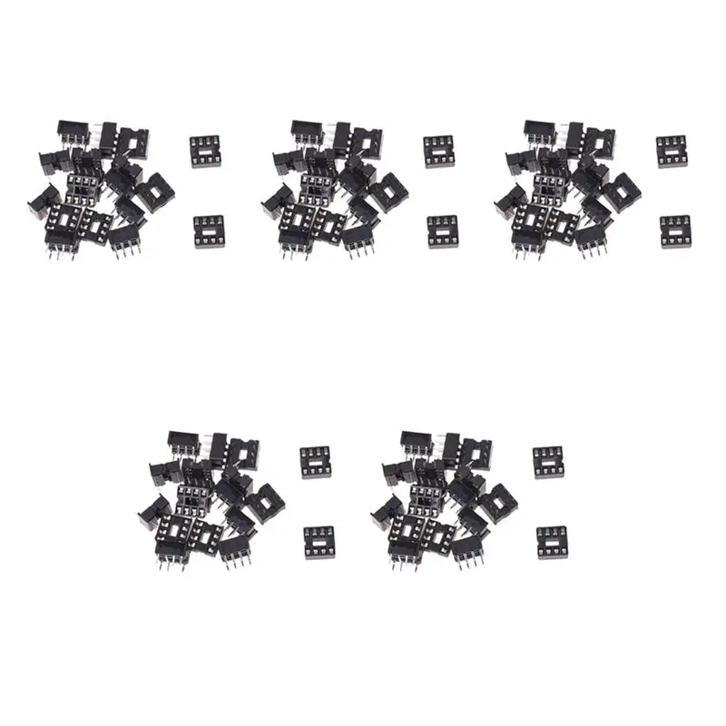 ABZC 100x 8 Pin 2.54mm Pitch DIP IC Sockets Solder Type Adaptor for PCB Board