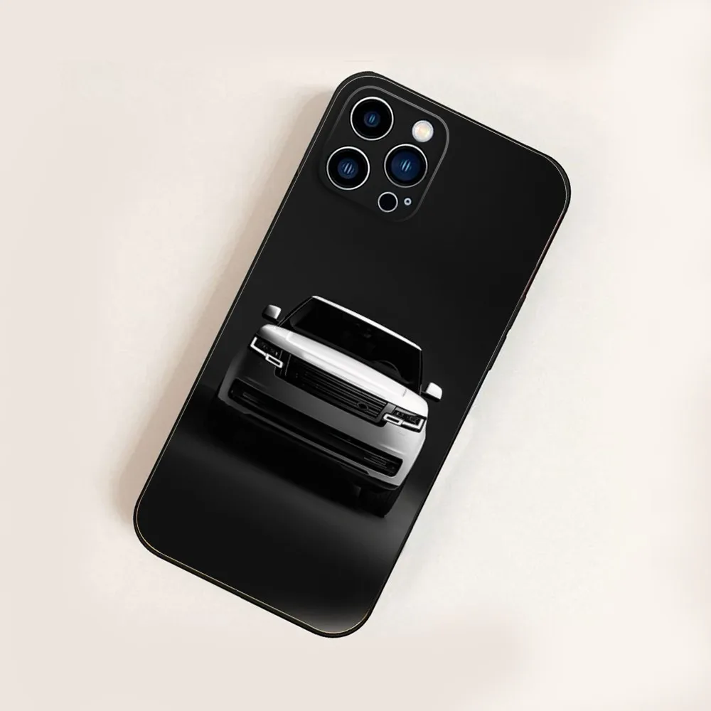 Funda de teléfono para coche l-landrover, carcasa suave de silicona negra Mini para iPhone 16,15,14,13,12,11,Pro,X,XS,Max,XR,Plus