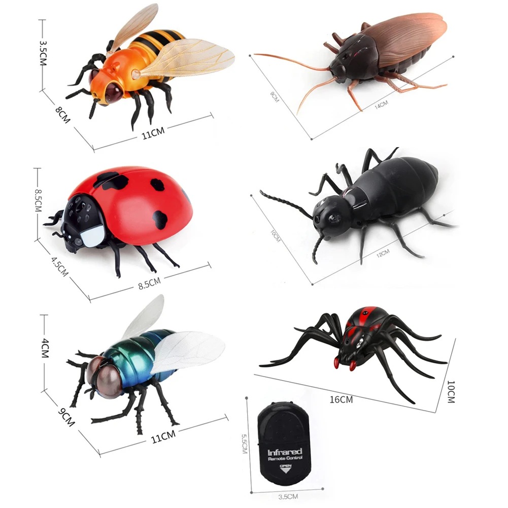 Infrared Remote Control Simulation Bugs Toy Portable Movable Prank Toy Gift For Friends Family