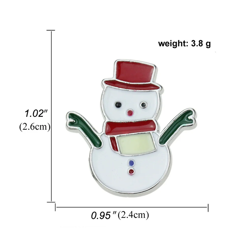 

4 Pcs Personalized Rhinestone Corsage Brooch Pin Christmas Santa Claus Jewelry Gift Party Favor Costume Lapel Accessory