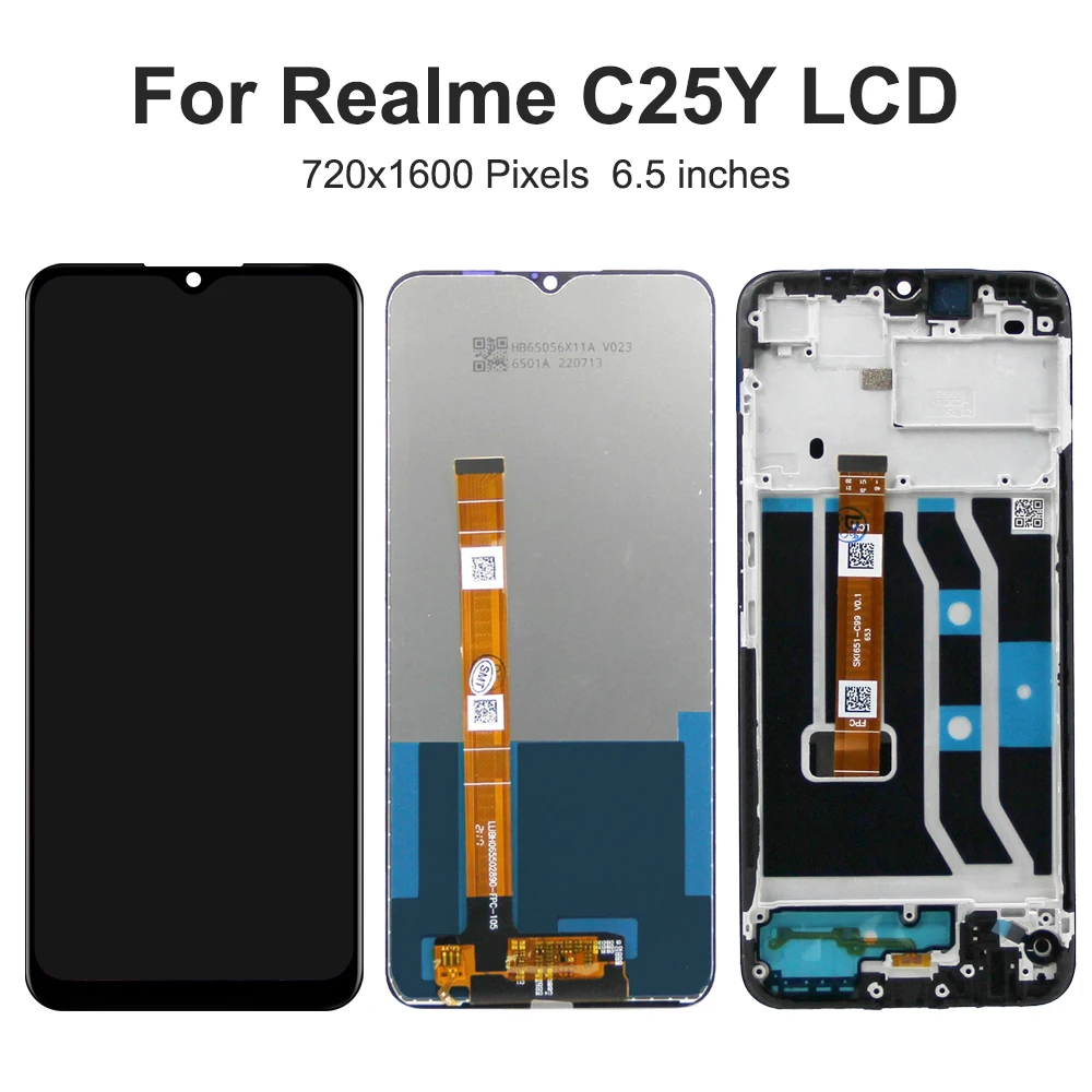 6.5''OEM For OPPO Realme C25Y For RealmeC25Y RMX3265 RMX3268 RMX326 LCD Display Touch Screen Digitizer Assembly Replacement