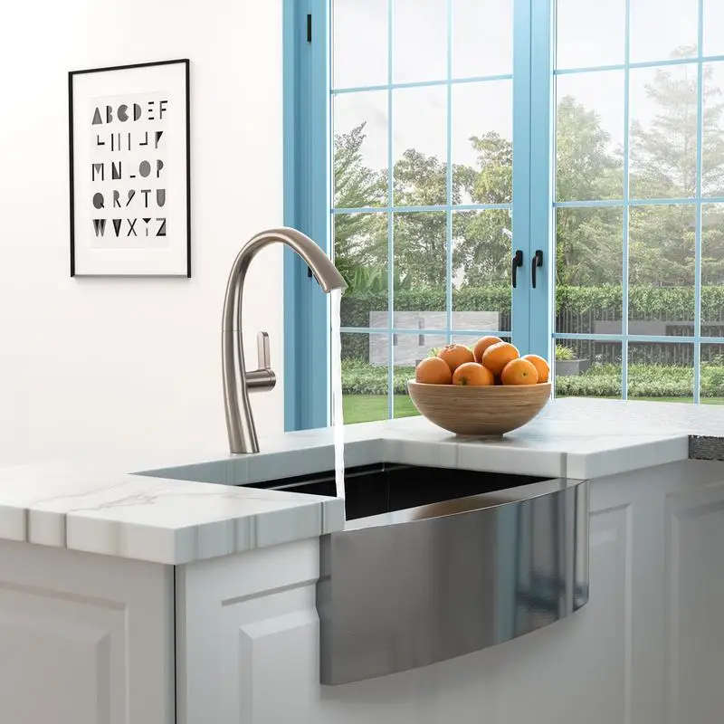 

Pull-Out Spray Kitchen Faucet, Brushed Nickel Finish