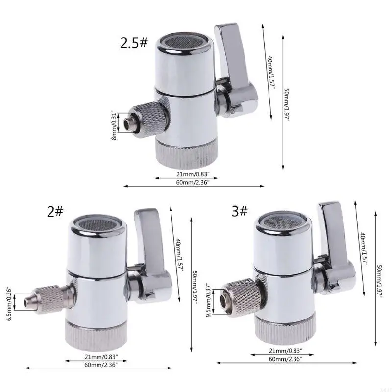 Diveridor Torneira Filtro Água N84C para Sistema Válvula RO 1/4 "2,5/8" Conector tubo