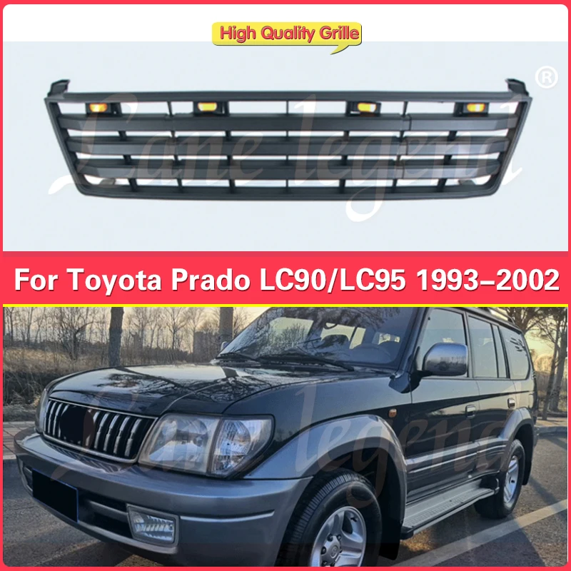 

Factory supply front bumper grille radiator grille For Toyota Land Cruiser Prado LC90 LC95 1993-2002 Car styling exterior trim