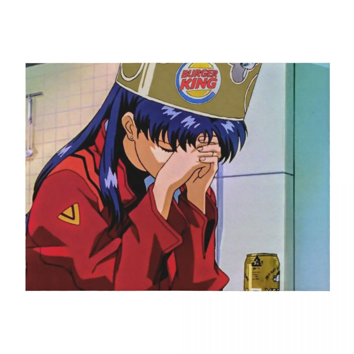 

Misato With Crown Throw Blanket Flannels Hairy Luxury Throw cosplay anime Blankets