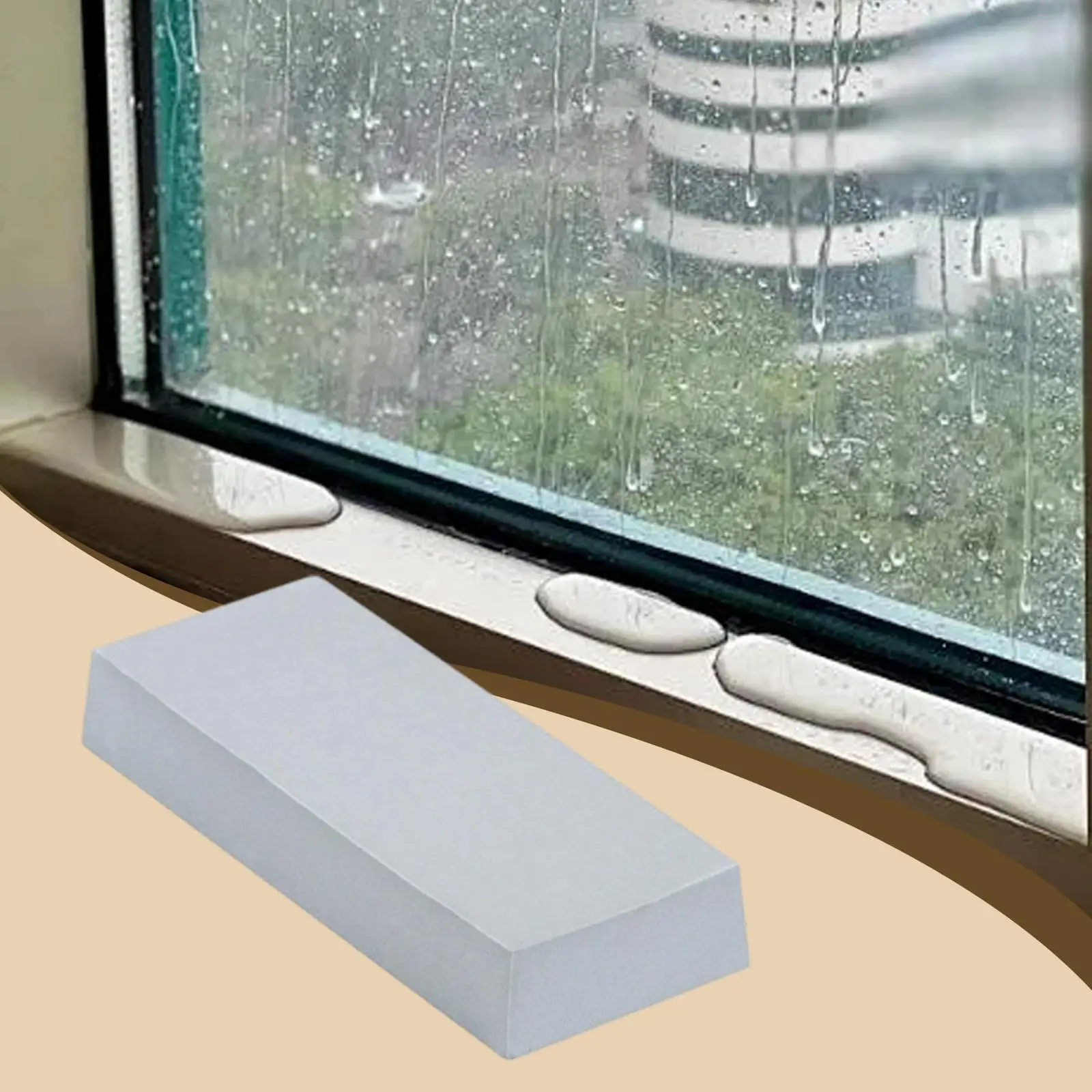 Water Absorbing Pad Flexible Cuttable Sill Protection Strip Reusable Washable Sponges for Window Frame and Home