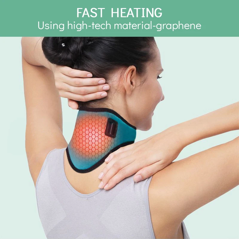 Electric Heating Neck Brace Cervical Vertebra Fatigue Therapy Reliever Neck Pain Relieve Strap Moxibustion Health Care Tool