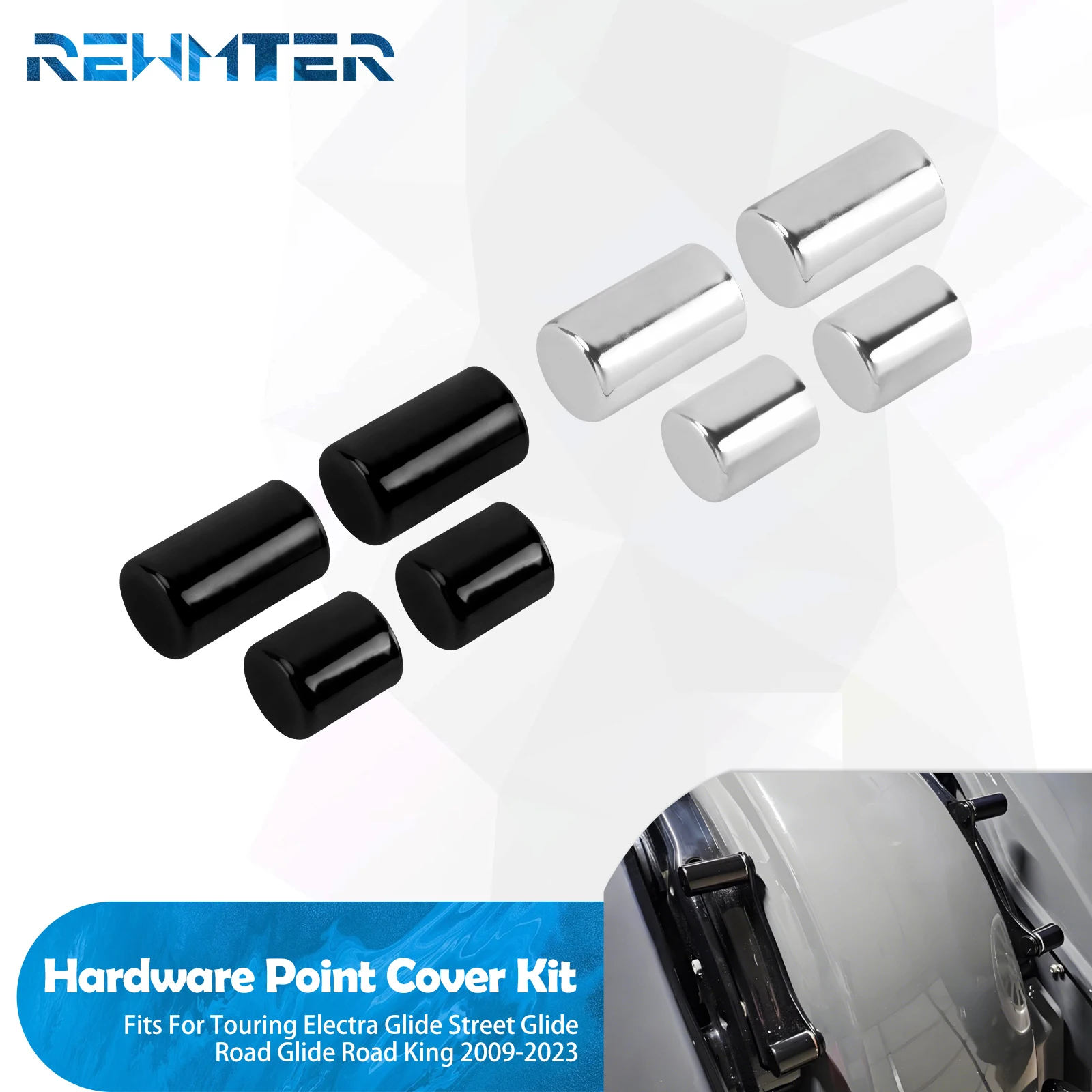 Motorcycle Docking Hardware Point Cover Magnet Lid Kit For Harley Touring Road King Street Electra Glide Ultra FLTR FLHT 09-UP