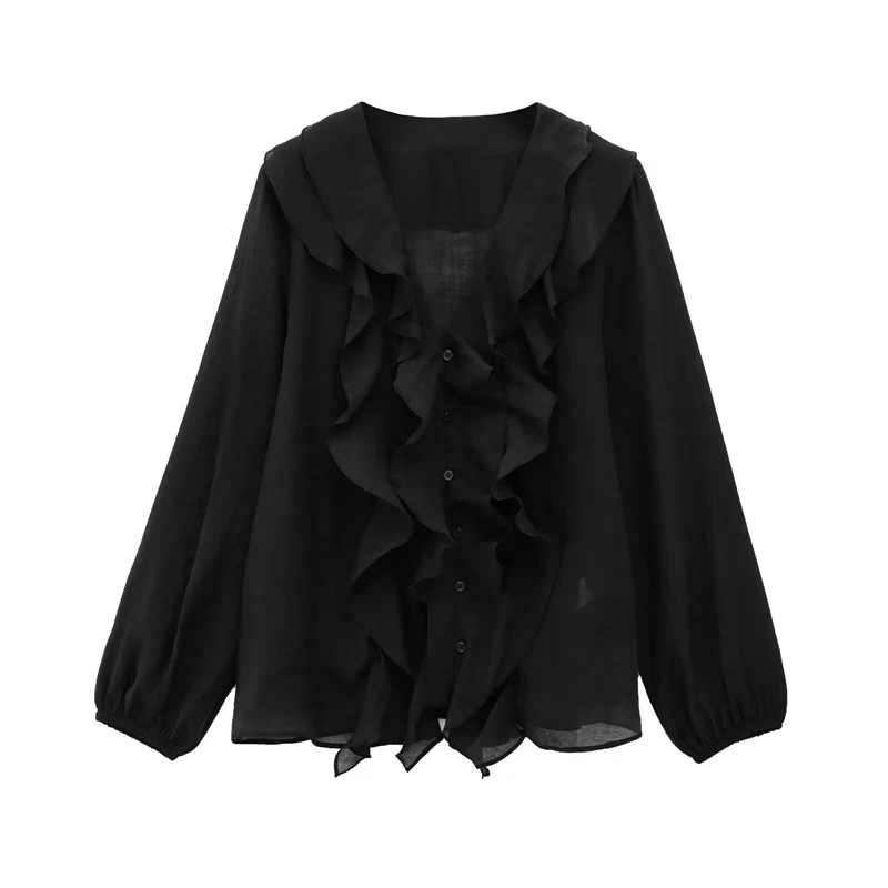 Jenny&Dave Minimalist Shirt Women's French Elegant Long Sleeved Solid Color Layered Shirt Casual Blouse Women Pullover Top