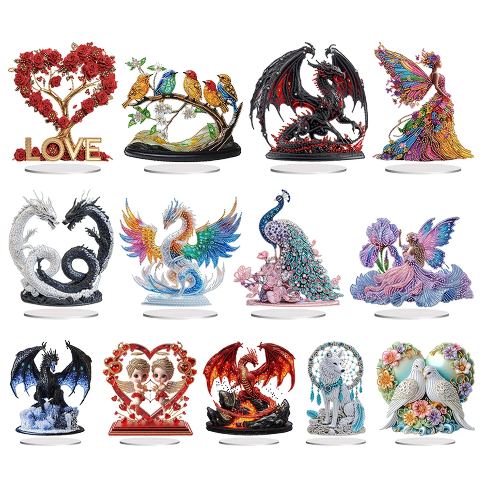 

Животное особой формы, столешница, алмазная живопись, наборы орнаментов, 5D DIY, алмазное искусство, настольные украшения, украшение для спальни, стола