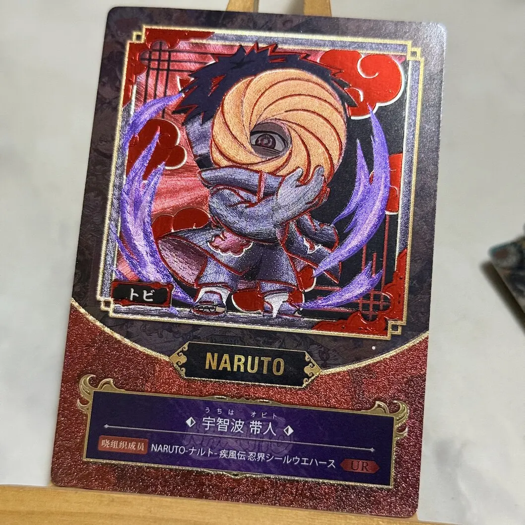 12Pcs/set Diy Self Made Narutos Haruno Sakura Collection Card Coarse Flash Hot Stamping Kakuzu Pain Anime Cards Gift Toys