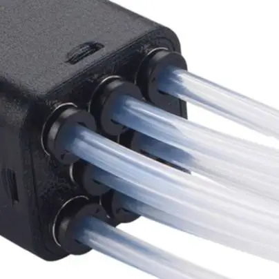 8 Pack Filament Hub Guide Connector With PTFE Adapter For For Anycubic For Kobra 3 S1C  Extruder Parts Black 28.8x65.8