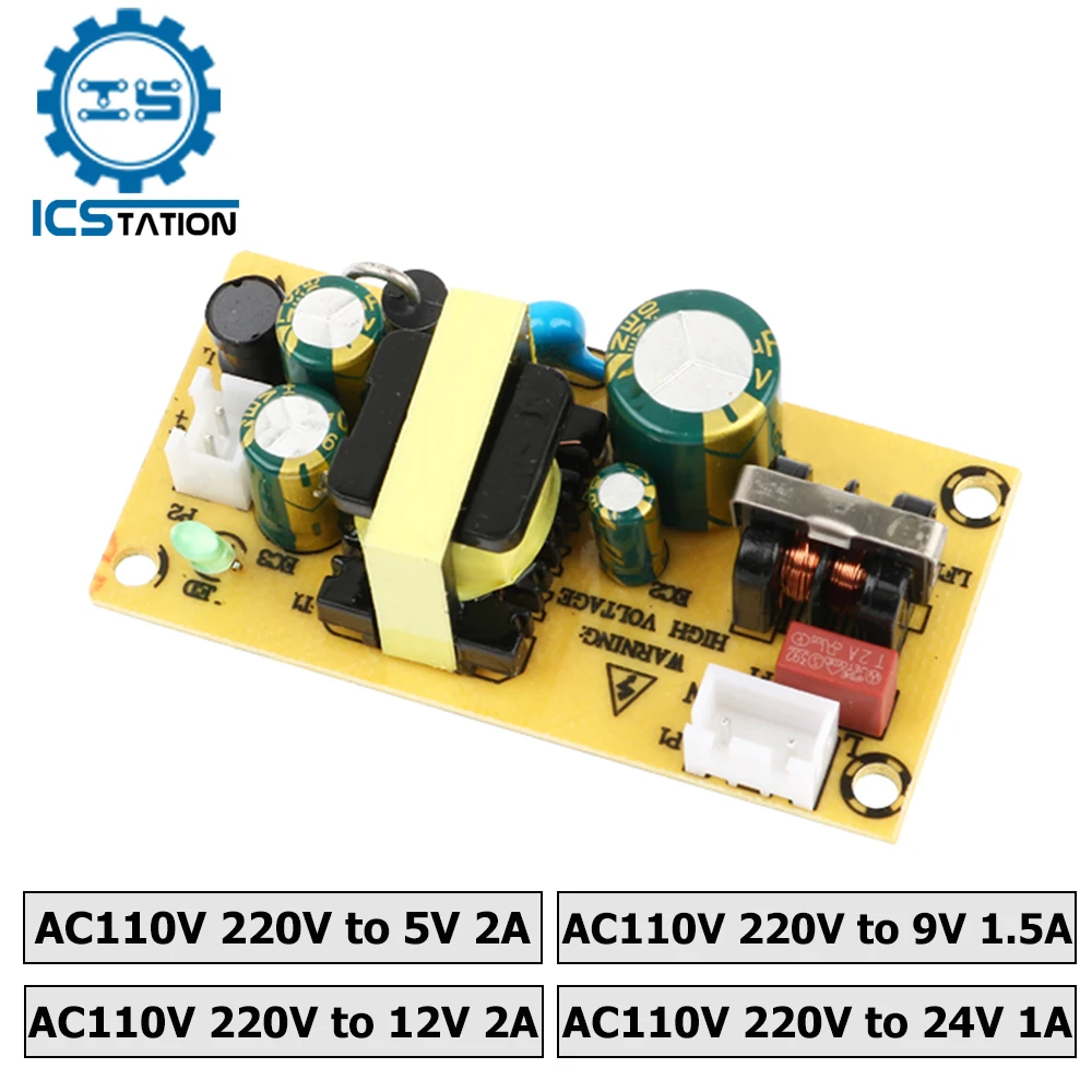 Switching Power Supply Module AC100-240V to DC 12V2A 24V1A 9V 1.5A 5V 2A Isolated Voltage Converter Regulator Overload Protect