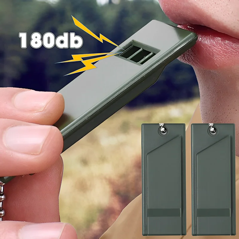 

3 комплекта свистка для выживания 120 дБ — трехчастотная аварийная сигнализация для кемпинга, пеших прогулок и безопасности на открытом воздухе, полиэтиленовый материал с брелоком