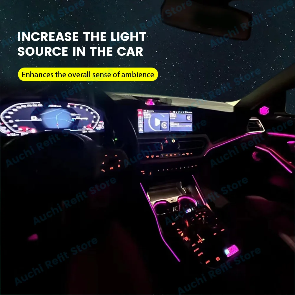 11 colori LED Cup Holder Light per BMW serie 5 G30 G32 6GT 2018-2023 Car Water Cup luci ambientali lampada decorativa Refit Parts