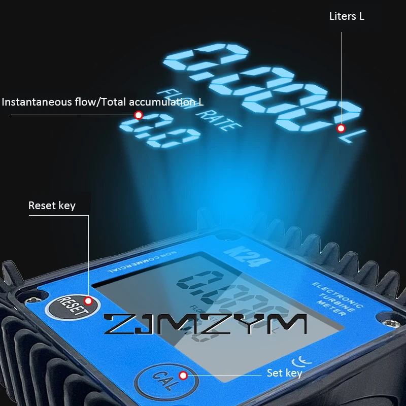 Electronic Gear Flowmeter Digital Display Diesel Gasoline Oil Gear Watch Flow Variable Pressure Hydraulic Oil Viscosity