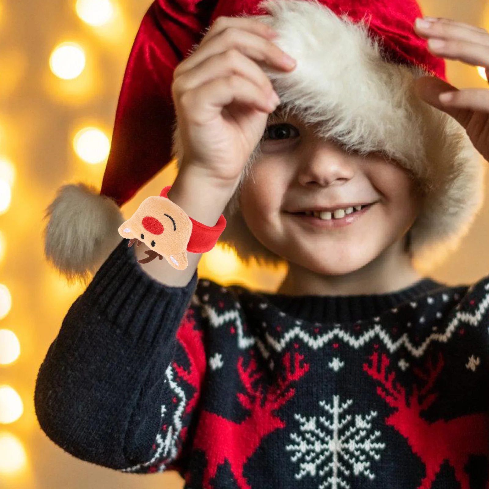 Kerst klaparmband Kerstpolsbandje voor winterviering Feestartikelen Kousvuller Leuk draagbaar feestaanbod