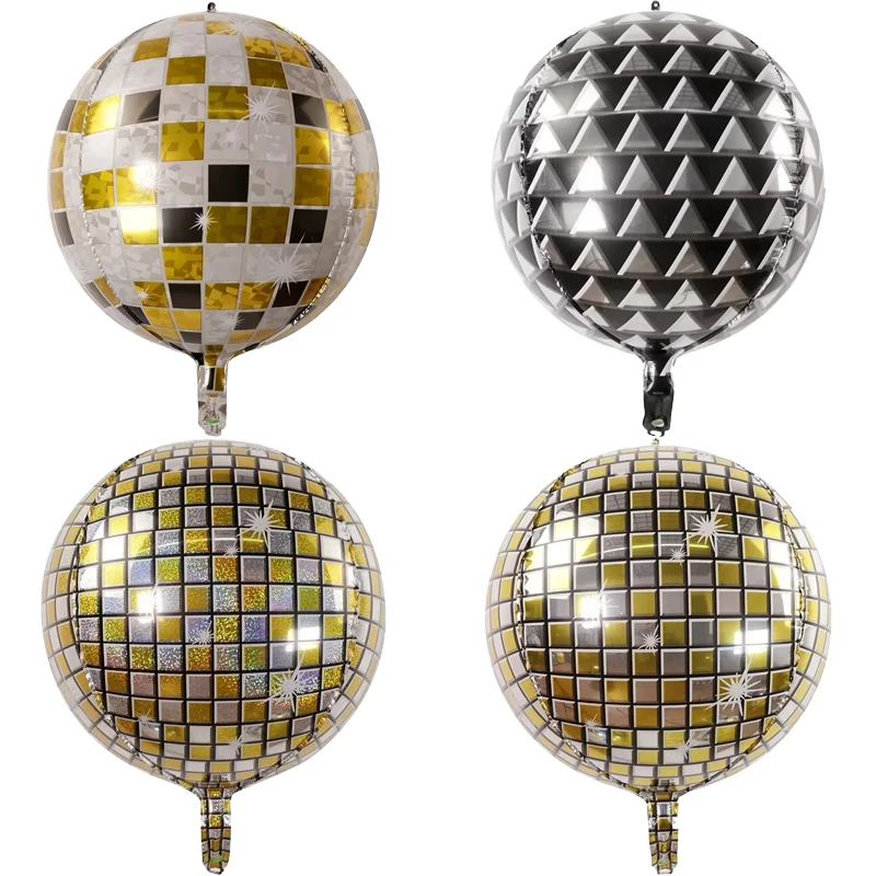 22 Inch 4D Disco Balloon DISCO Three-dimensional Ball Aluminum Film Balloon KTV Bar Party Ballroom Decoration