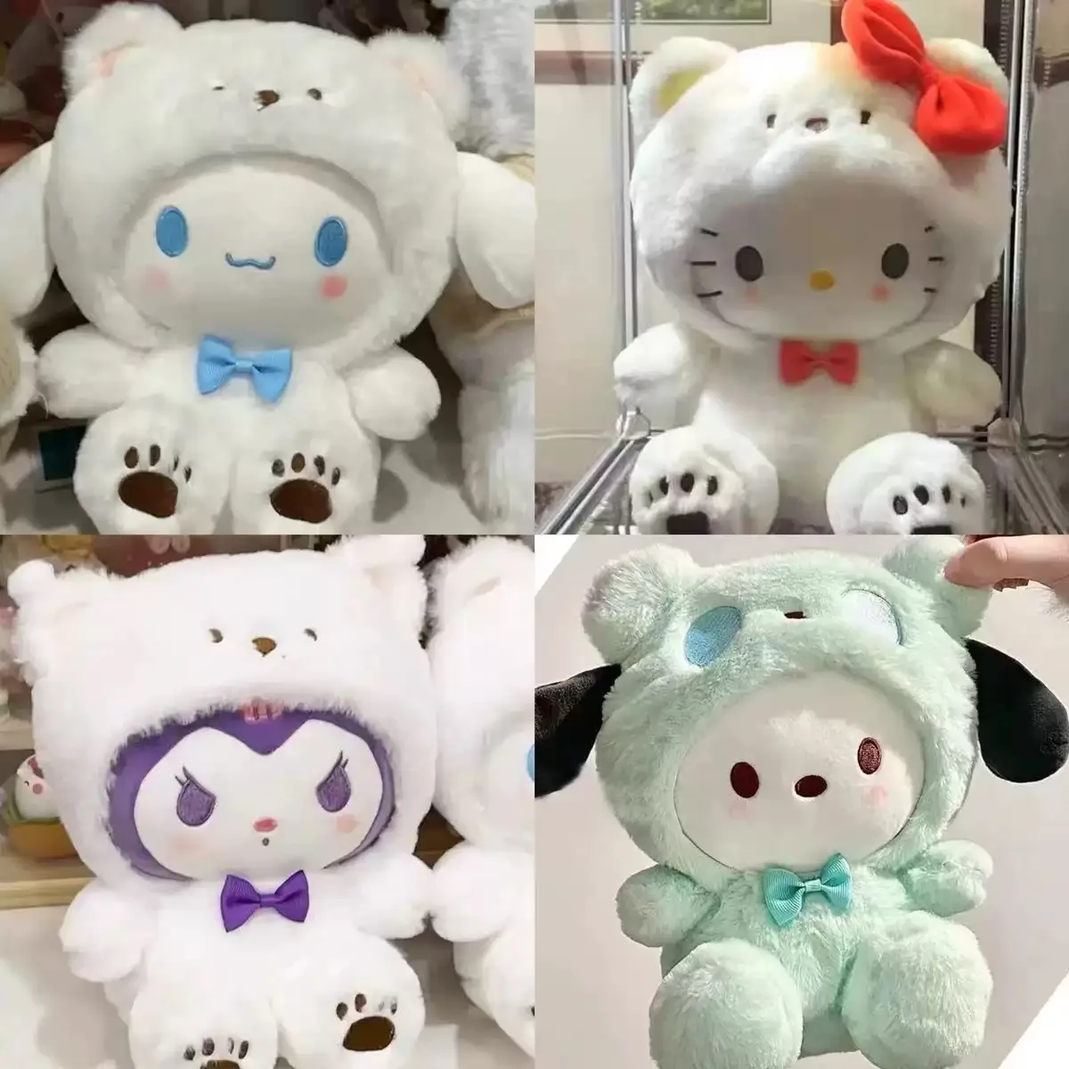 25cm Anime Sanrio Plush Doll Toys Kawaii Hello Kitty Kuromi My Melody Cinnamoroll Cartoon Cute Plush Stuffed Toy Kids Gifts